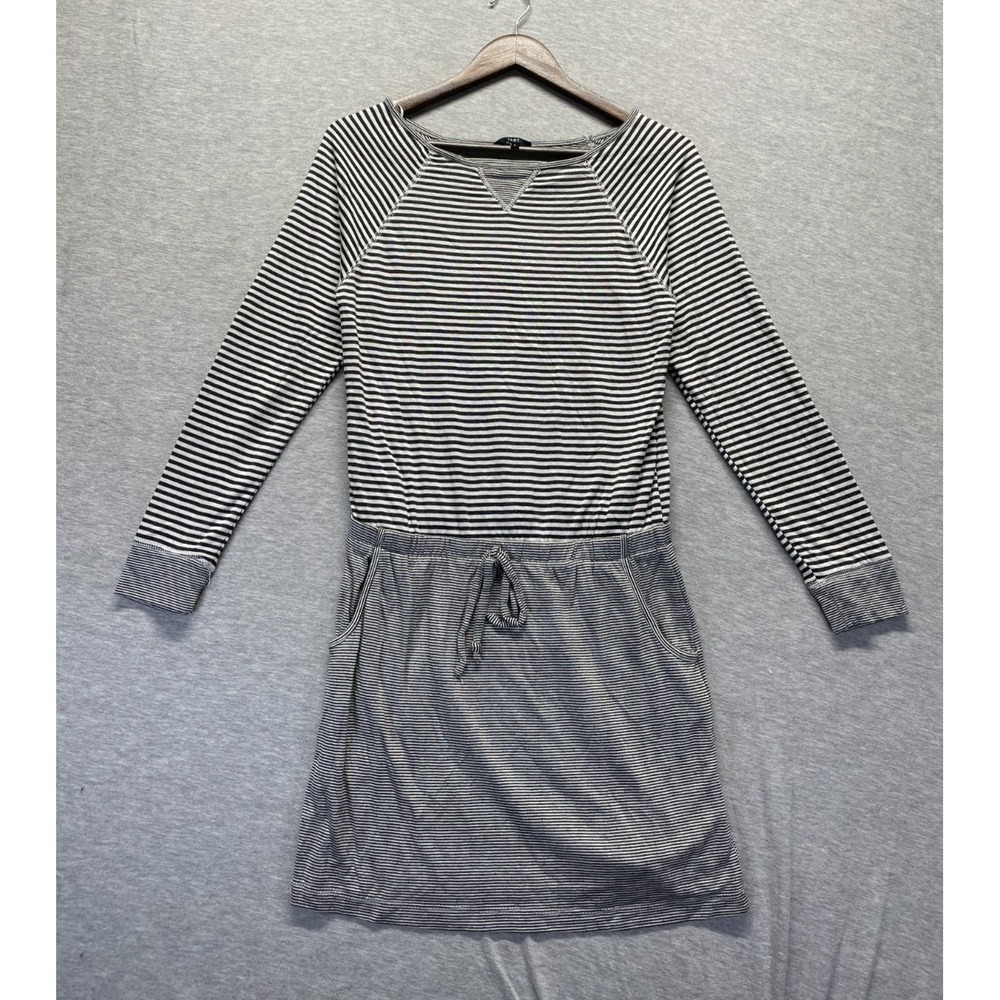 Tart Collections Mini Dress Womens Small White Black Striped Drawstring Waist
